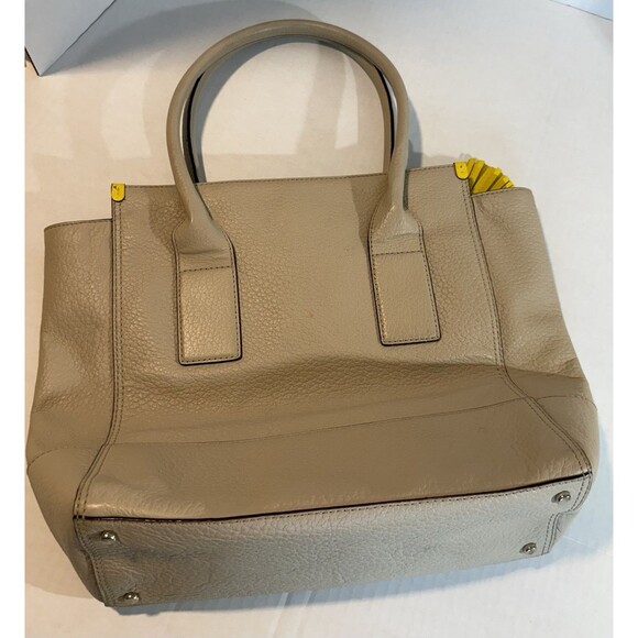 Kate Spade LARGE SOUTHPORT AVENUE LINDA LEATHER TOTE BEIGE W/YELLOW ACCENTS $448 - Picture 16 of 16
